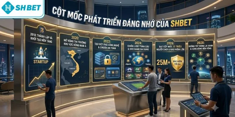 Cột mốc phát triển đáng nhớ của SHBET
