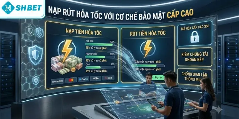 Nạp rút hỏa tốc với cơ chế bảo mật cấp cao