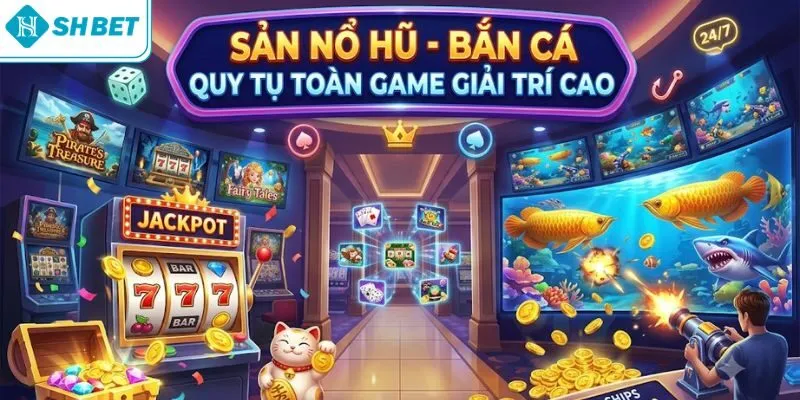 Sảnh nổ hũ - bắn cá quy tụ toàn game giải trí cao